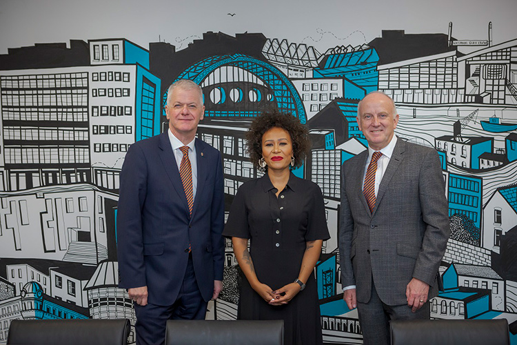 University of Sunderland's chancellor Emeli Sande visiting the campus