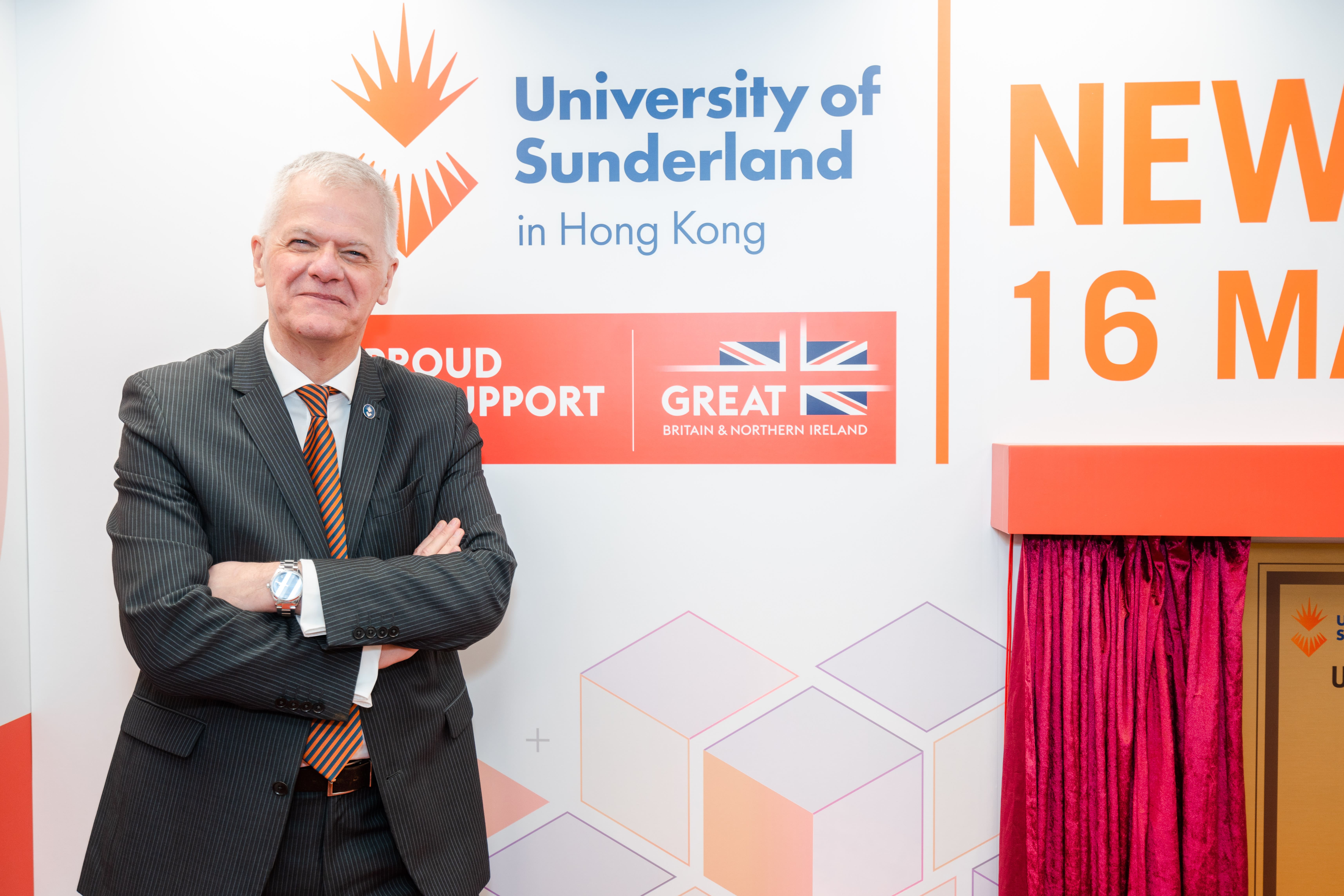 Sir David Bell KCB DL, the Vice-Chancellor and Chief Executive of the University of Sunderland, at the new campus opening of University of Sunderland in Hong Kong.