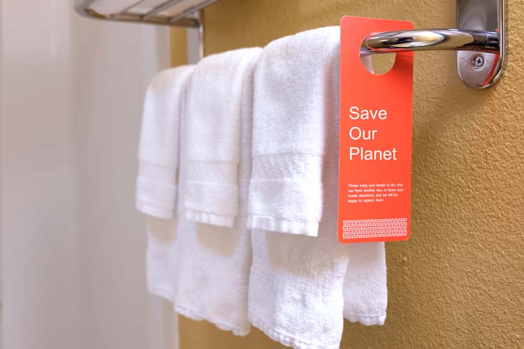 The hotel's "Save Our Planet" label places a strong emphasis on reducing waste.